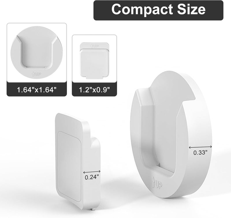 YYILIS Magnetic Remote Control Holder Wall Mount, 4 Pack Upgrade Remote Control Organizers Storage Self-Adhesive TV Remote Control Caddy for Back of TV White - Image 5
